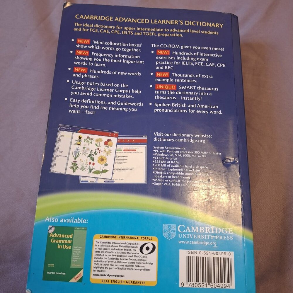 Cambridge Advanced Learner's Dictionary Second Edition Book and English